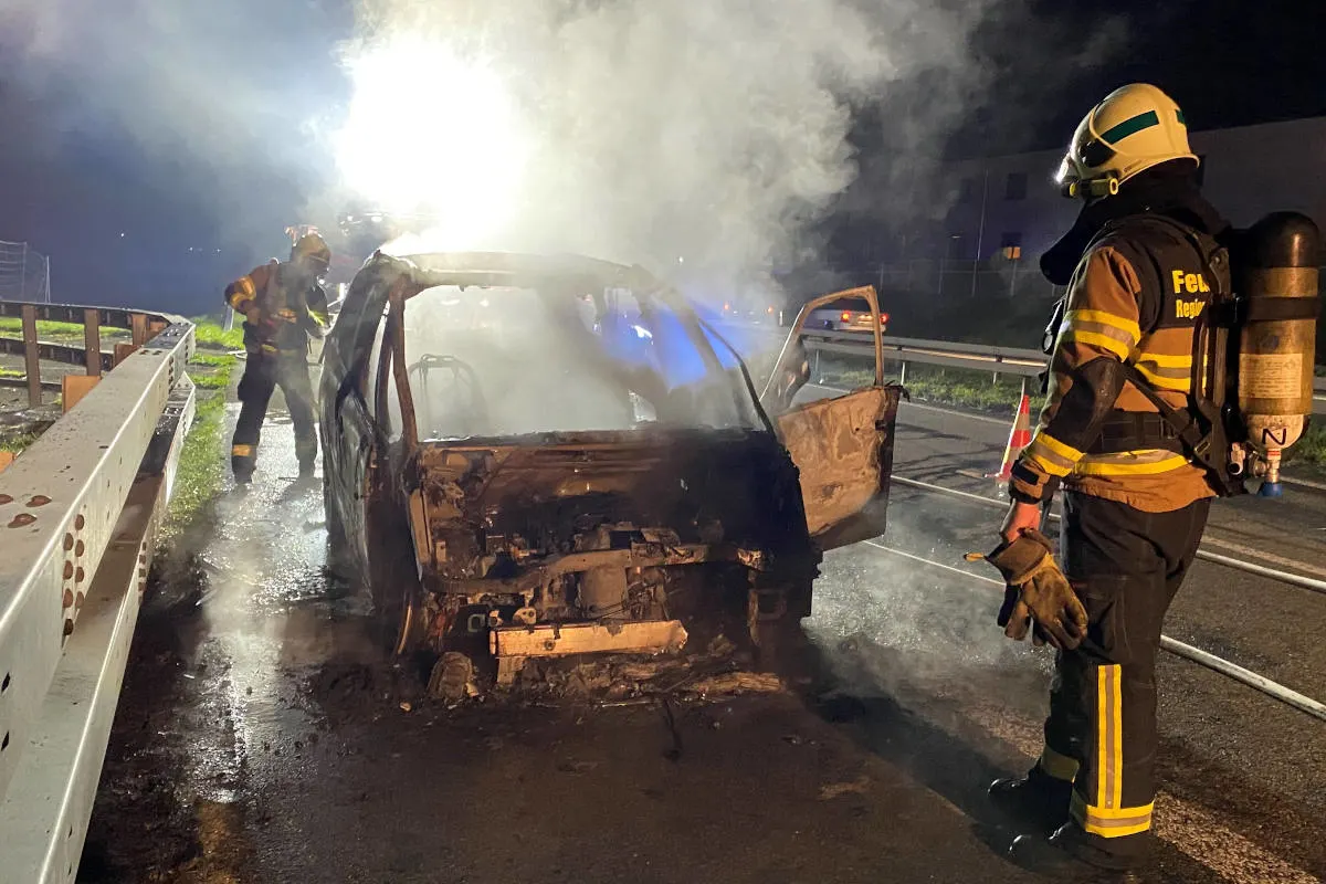 A1 Wängi TG – Autobrand auf Autobahn