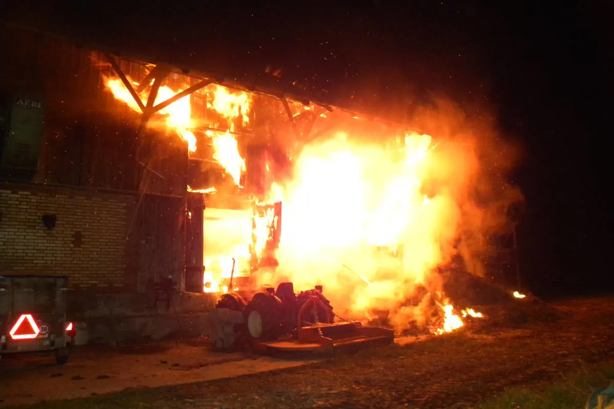 Neukirch-Egnach TG - Sachschaden nach Scheunenbrand