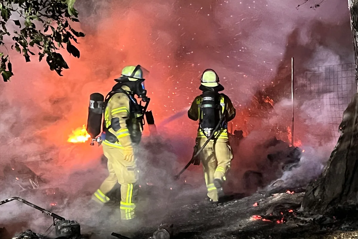 Weinheim BW – Brand einer Gartenhütte