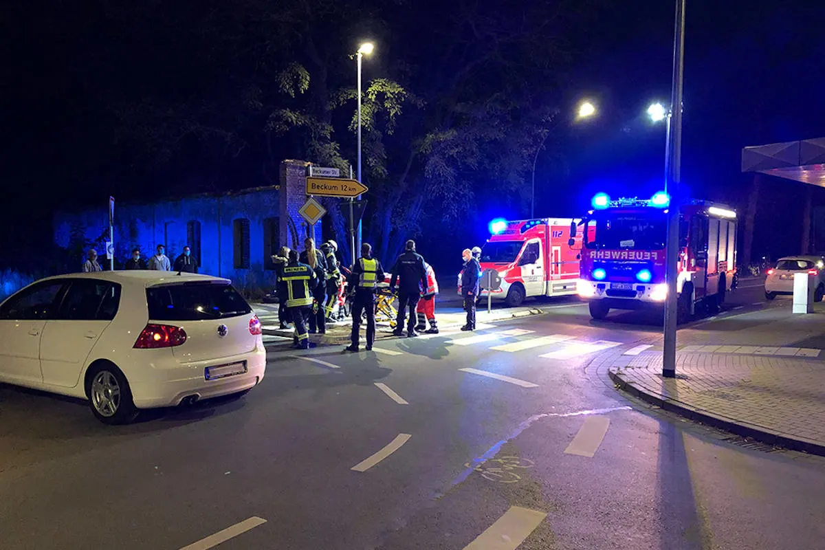 Heftiger Unfall in Ahlen – Motorrad kollidiert mit PKW
