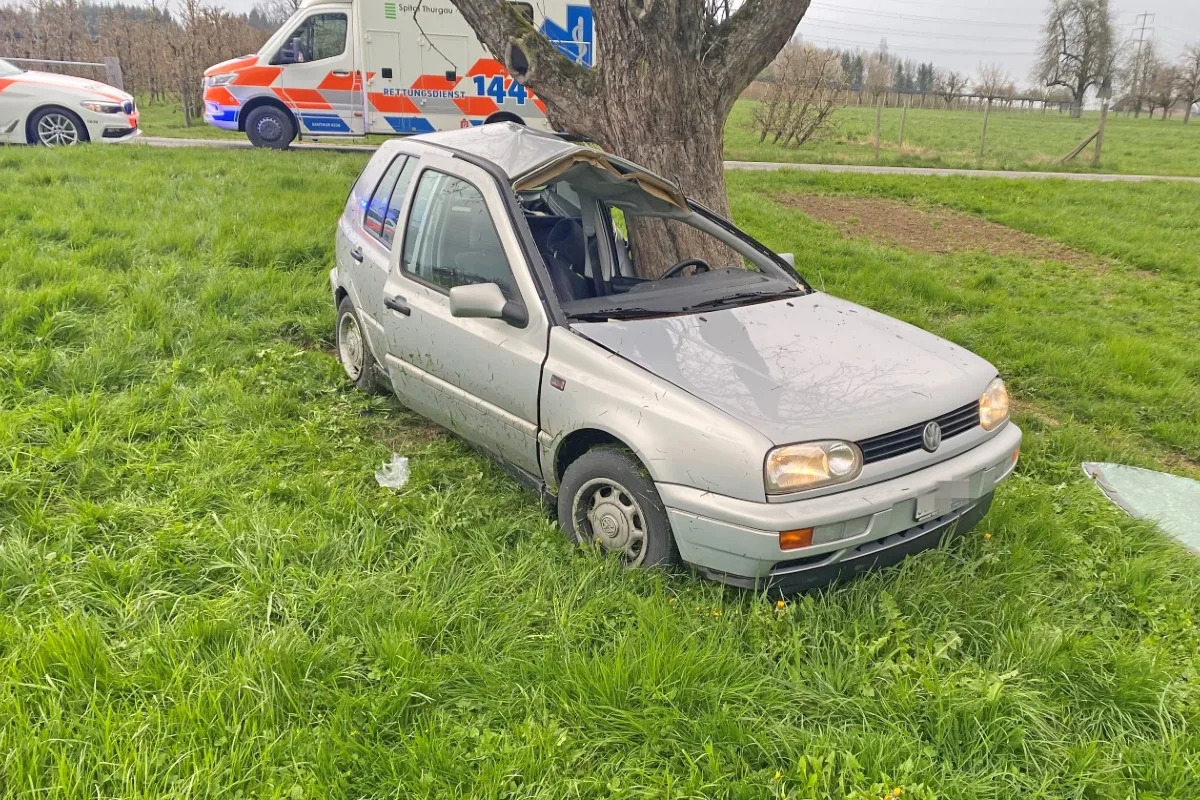 Zihlschlacht TG - Autofahrer bei Unfall schwer verletzt