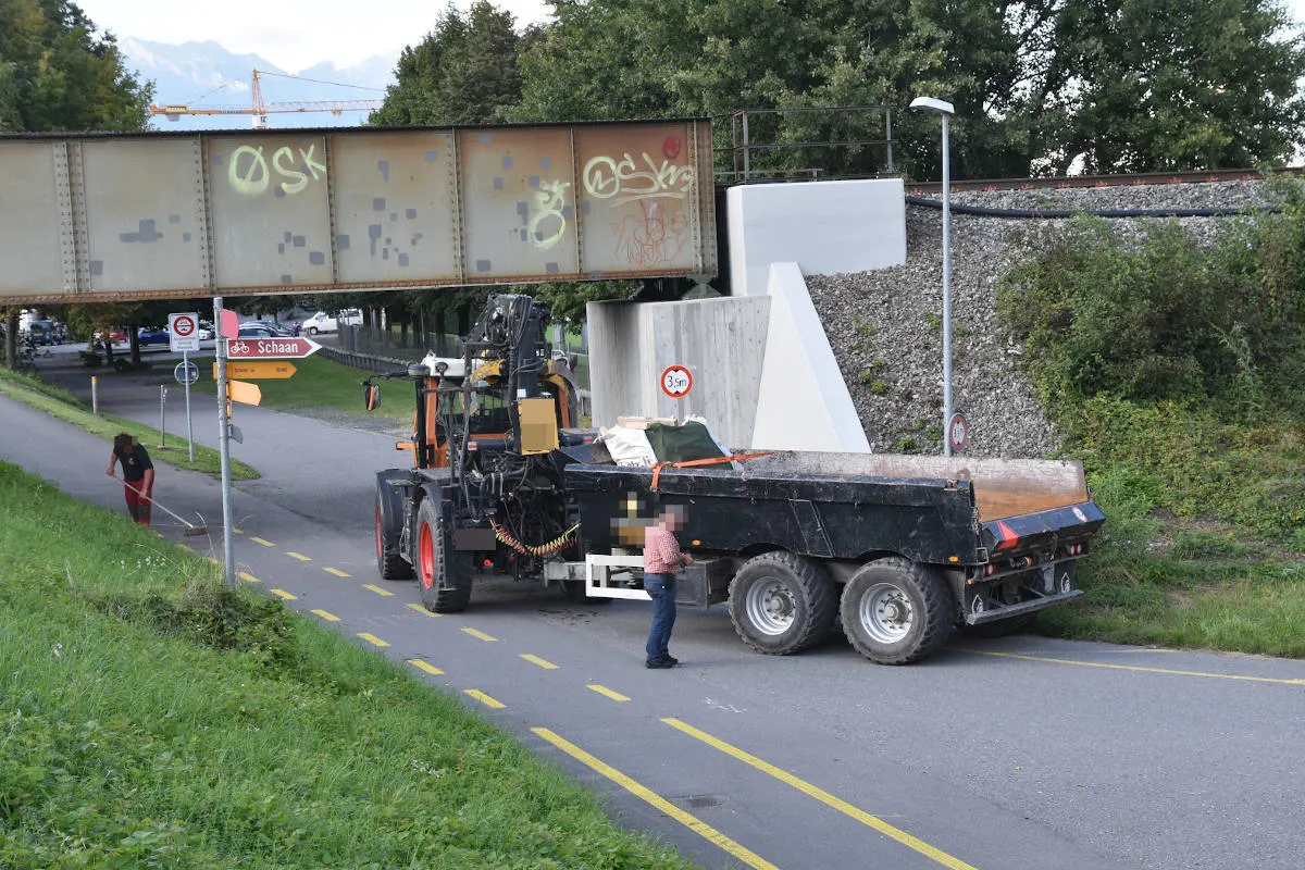 Unfall in Schaan – Selbstunfall mit Traktor