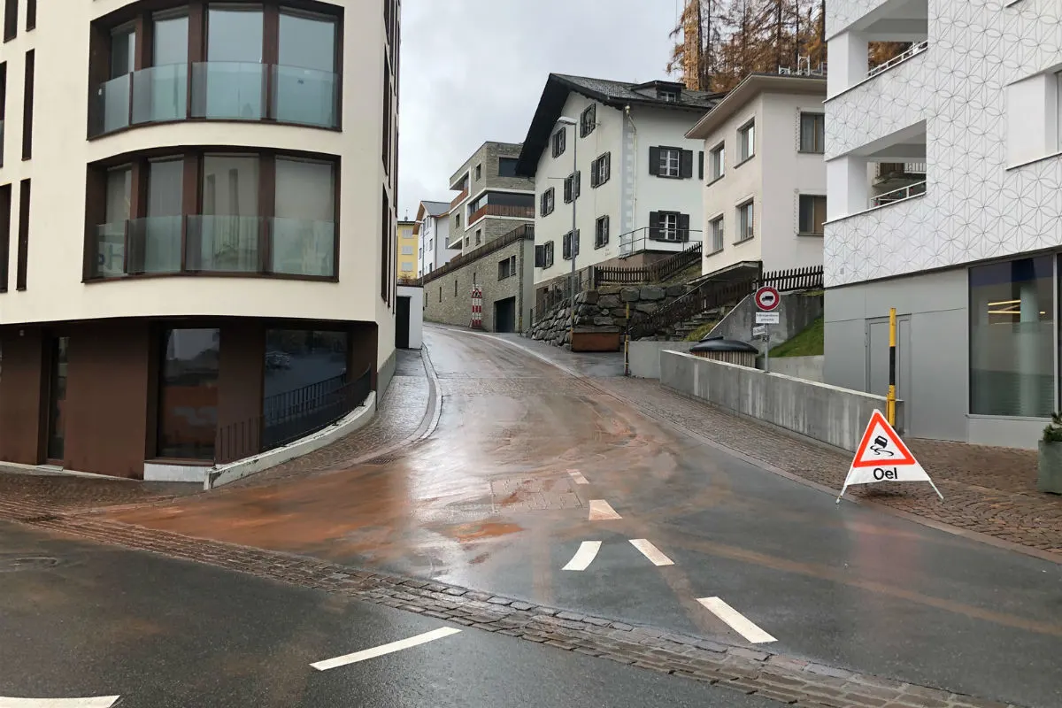 St. Moritz GR - Verunreinigungen durch Dieselöl