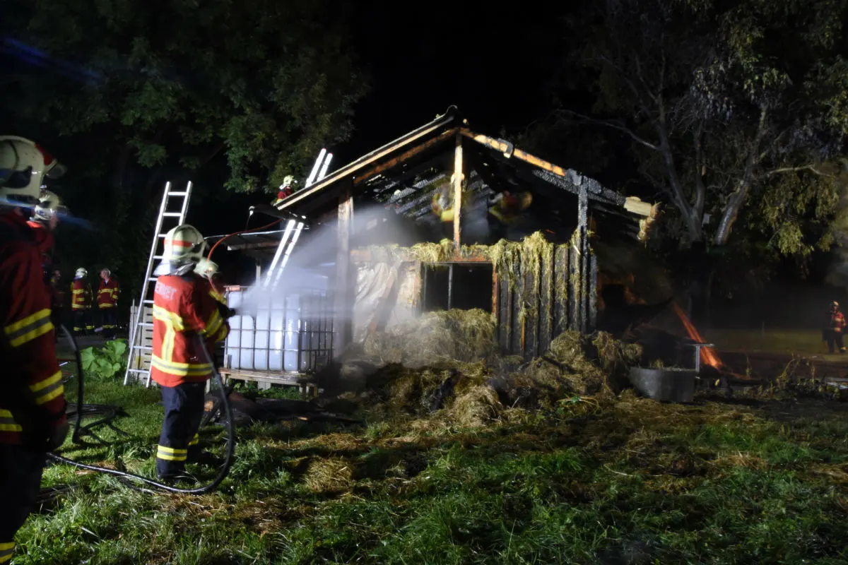 Montlingen SG - Brand zerstört Holzschopf