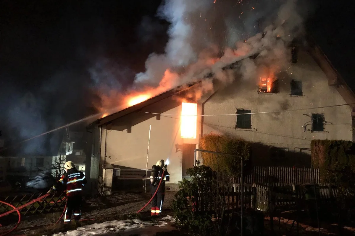 Wollerau SZ –  Verletzte bei Hausbrand
