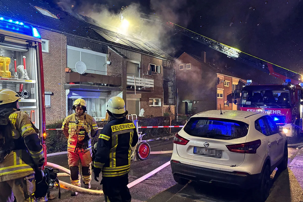 Goch – Frau (70) erleidet Rauchgasvergiftung bei Großbrand