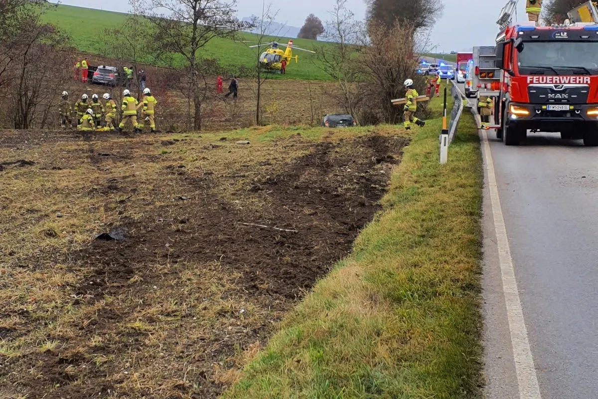 Seekirchen S – Zwei Verletzte bei Unfall während Überholmanöver