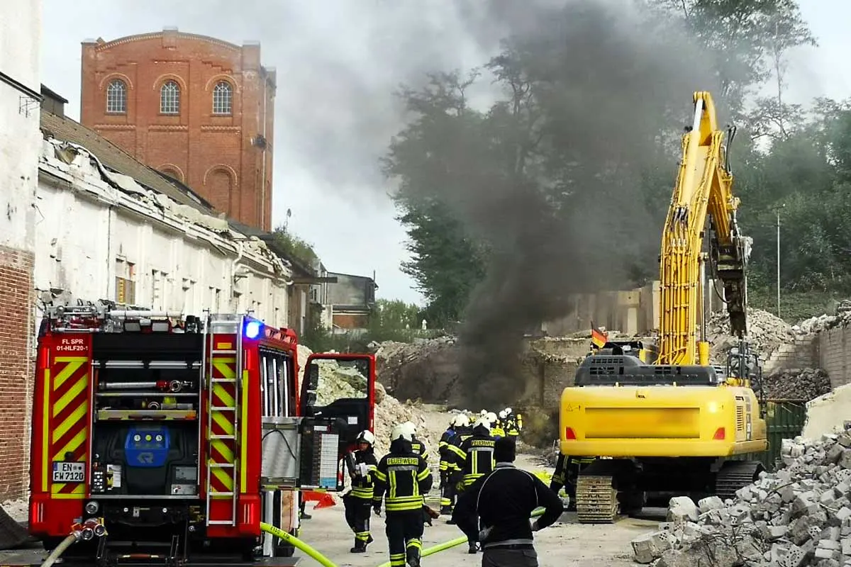 Sprockhövel - Brand bei Zeche "Alte Haase"