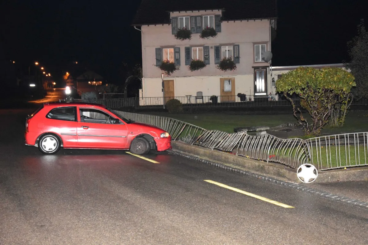 6'500 Franken Sachschaden in Henau SG - Lenker baut unter Alkoholeinfluss Selbstunfall