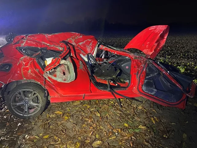 Haßloch – Alkoholisiert von Fahrbahn abgekommen – Auto Schrott