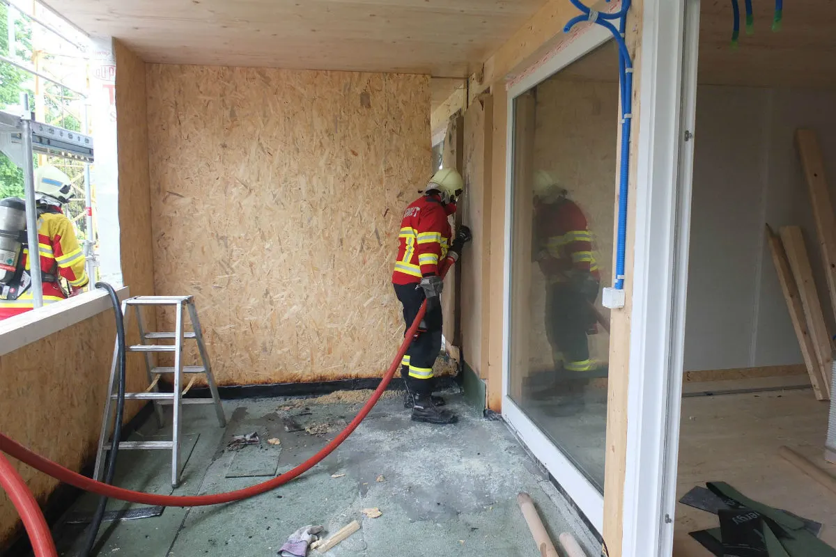 Kriessern SG - Schweissarbeiten lösen Mottbrand aus