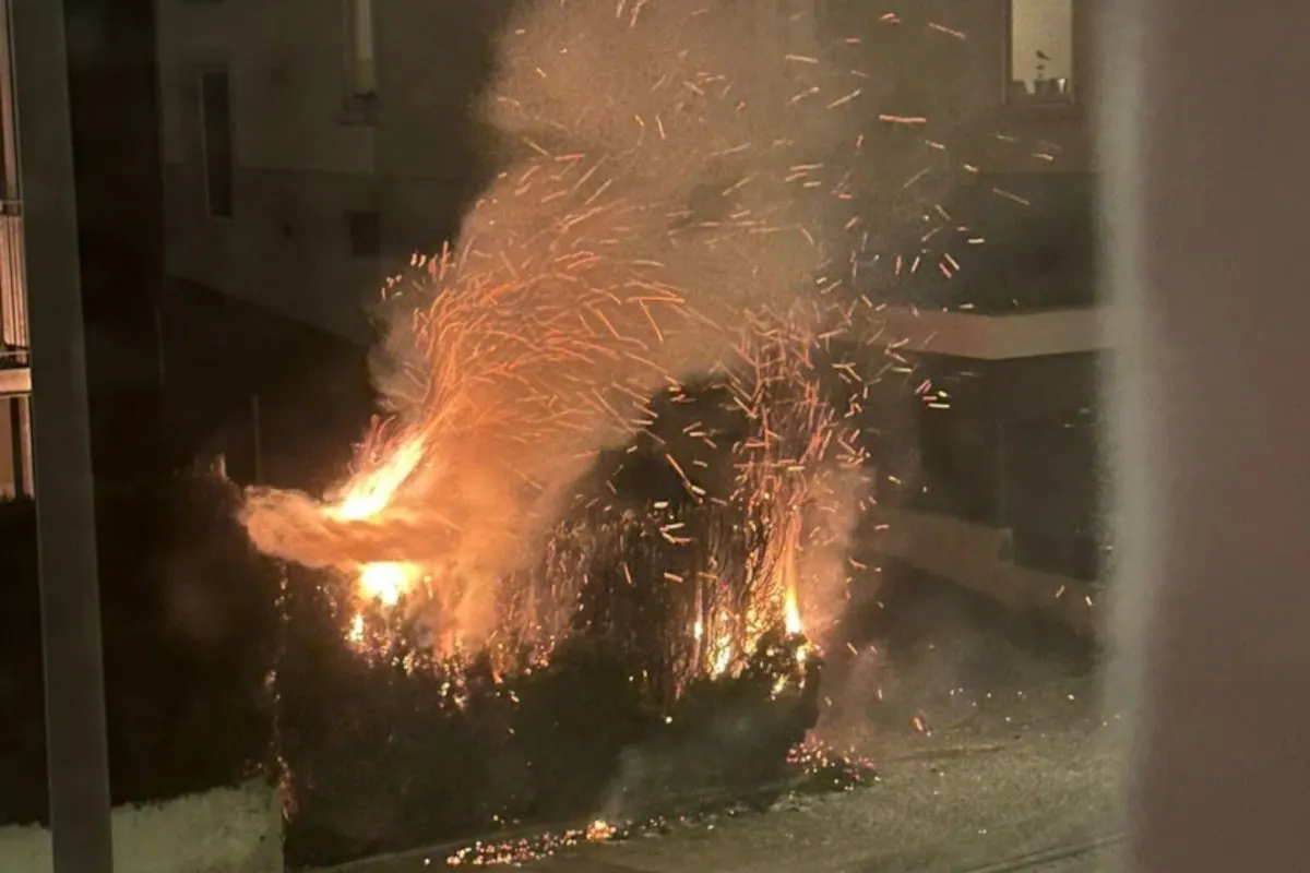 St.Gallen – Hecke in Brand geraten
