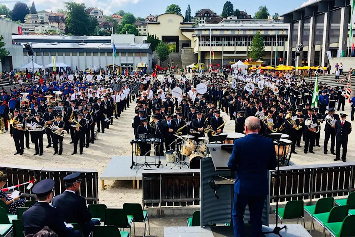 Stadt SG - Mehrere tausend Besucher an der Leistungsschau der St.Galler Polizei und dem Schweizer Polizeimusiktreffen