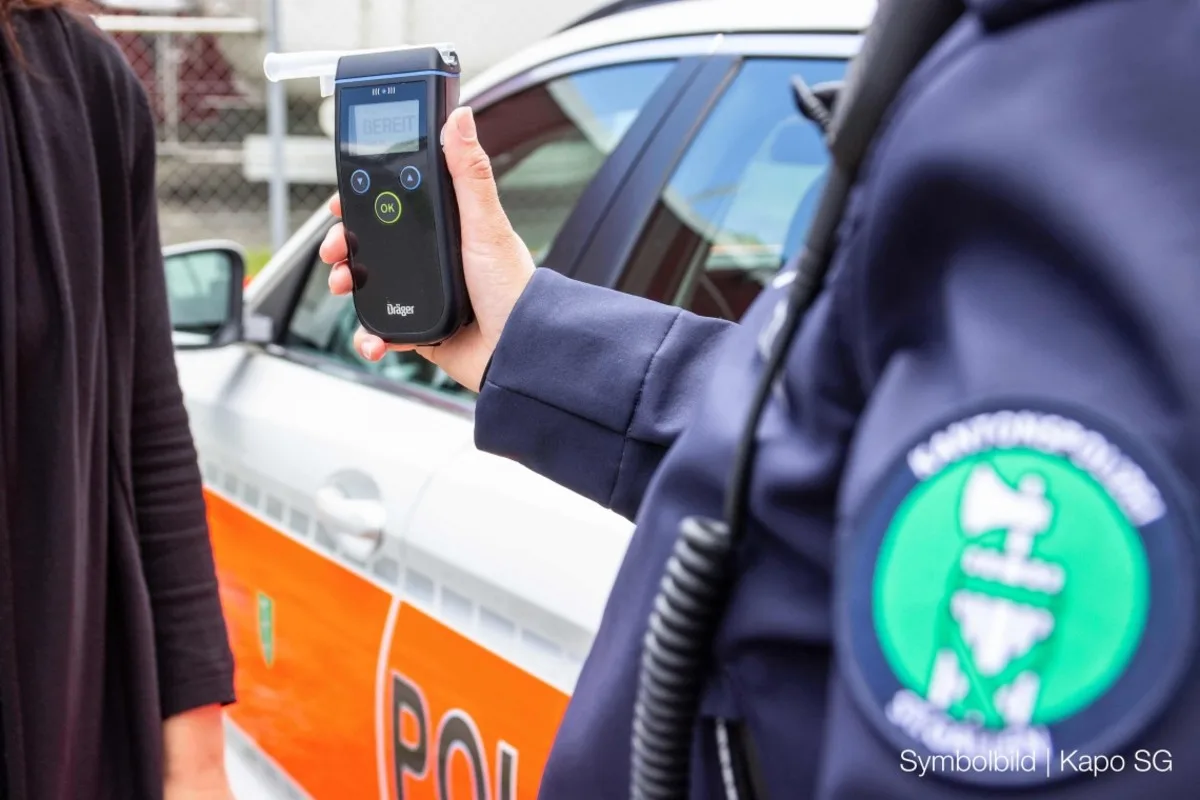 Kontrollen im Kanton St.Gallen - 5 Männer in fahrunfähigem Zustand erwischt!