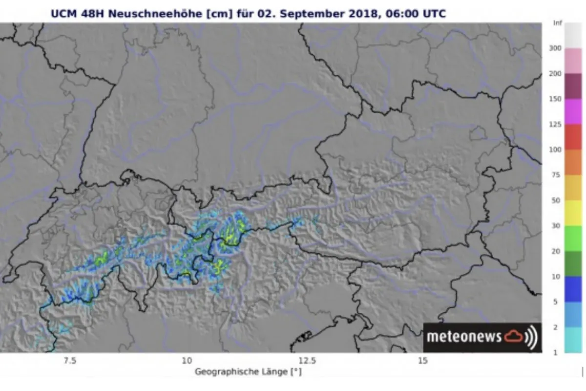 Schweiz - Auf den Alpengipfeln bis  zu 50 und mehr Zentimeter Neuschnee erwartet
