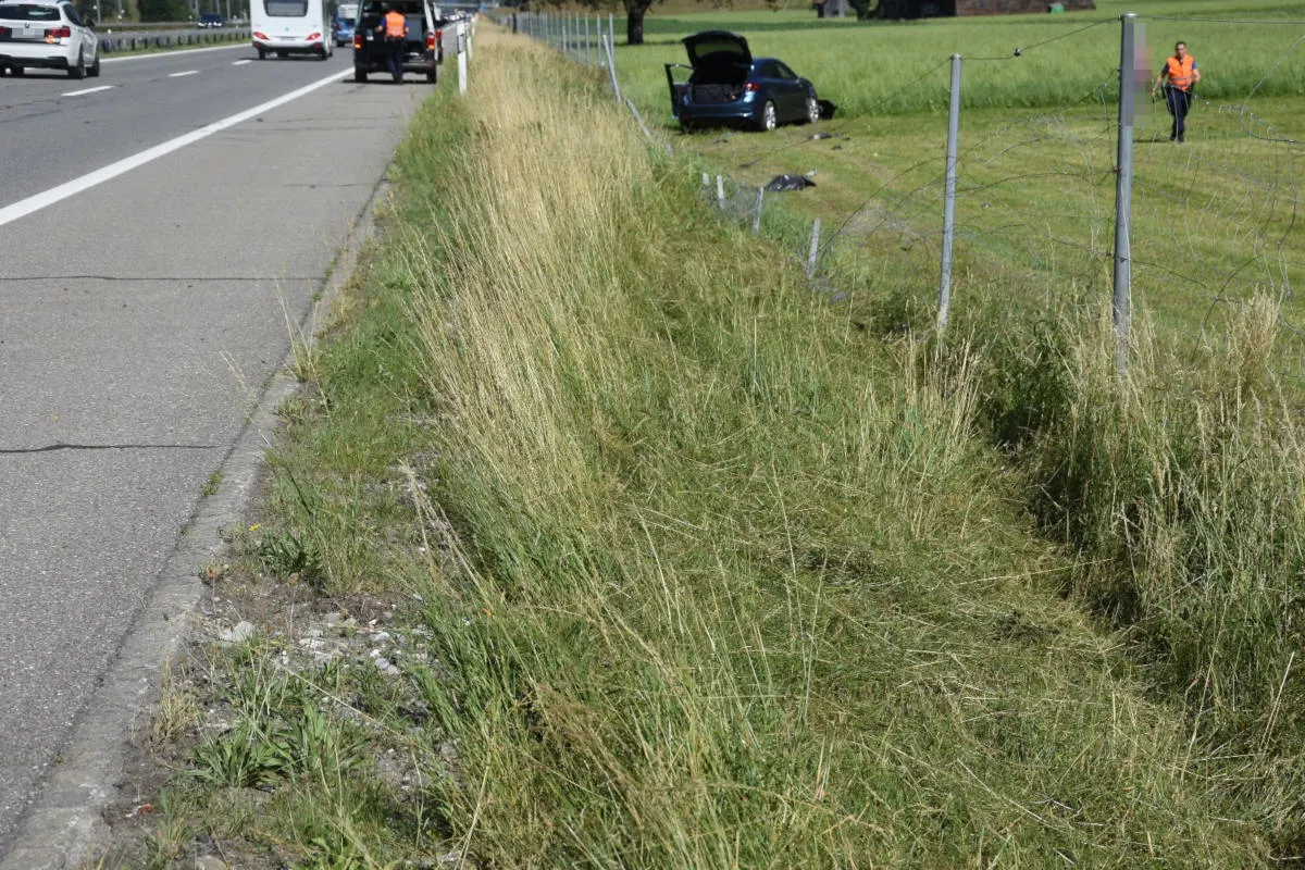 A3 Flums SG - Selbstunfall infolge Übermüdung