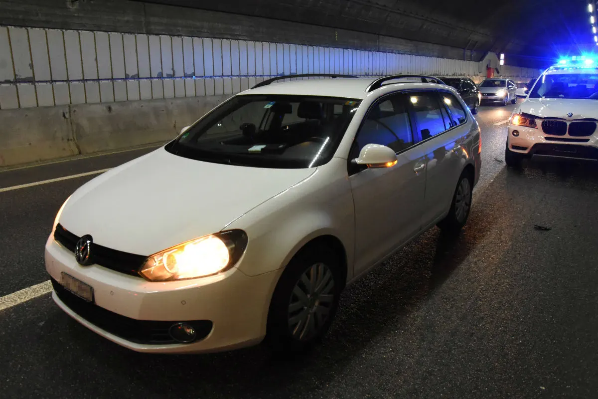St. Gallen SG - Auffahrunfall im Stephanshorntunnel