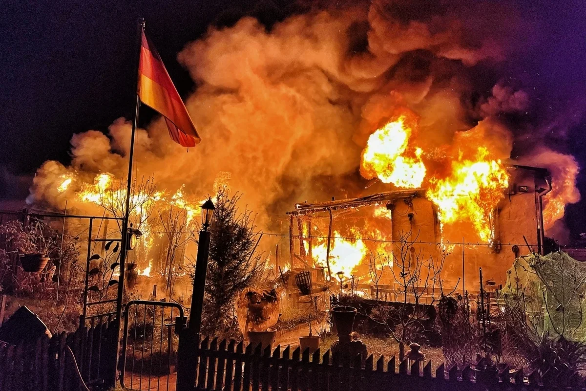 Neuss – Großer Brand in einer Kleingartenanlage 