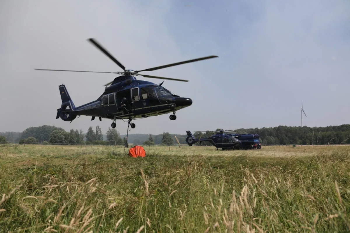 Treuenbrietzen und Beelitz – Bundespolizei unterstützt bei der Bekämpfung von Waldbränden