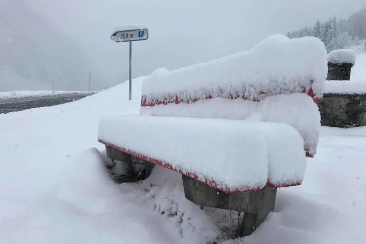 Wintereinbruch in den Bergen