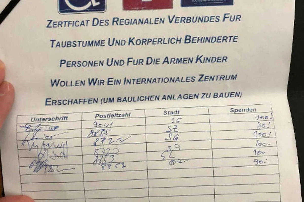 Kanton St.Gallen - Warnung vor Spendenbetrügern 