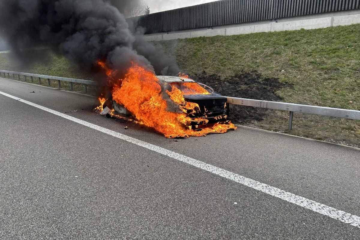 St. Margrethen SG - Fahrzeugbrand auf der A1