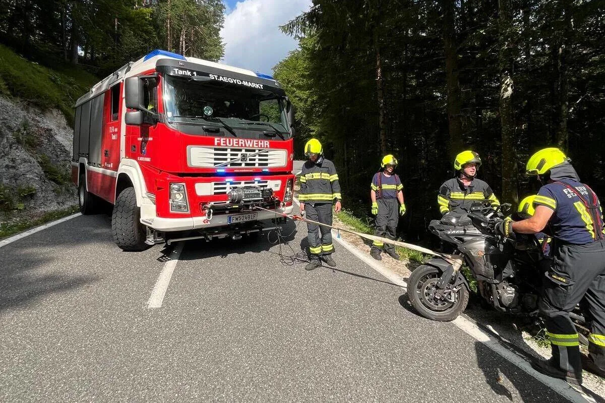 St. Aegyd NÖ – Unfall zwischen Motorrad und Pkw