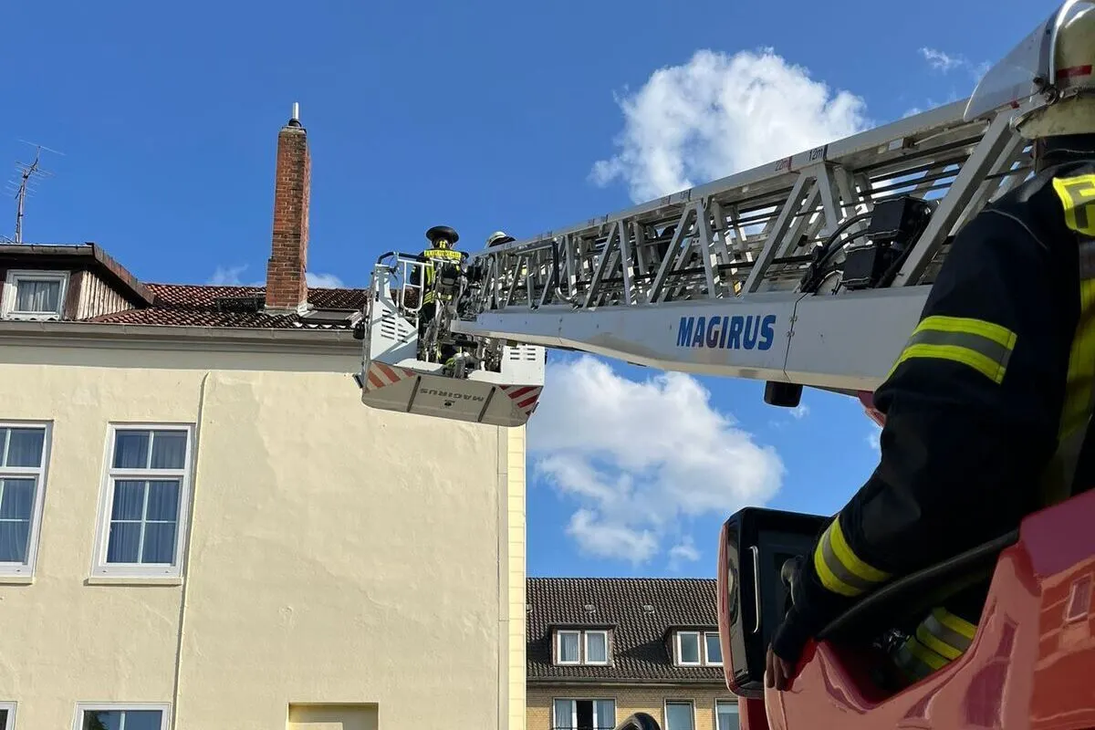 Celle NI – Feuerwehr rettet eingeklemmten Vogel