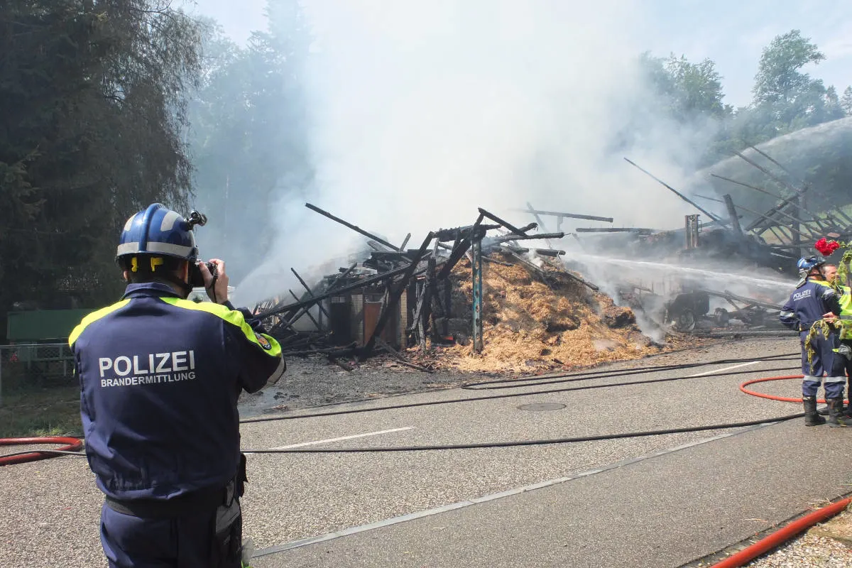 Glashütten AG - Scheune niedergebrannt