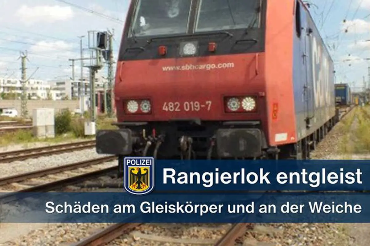 München - Entgleisung einer Rangierlok -  Bundespolizei ermittelt wegen eines Gefährlichen Eingriffs in den Schienenverkehr