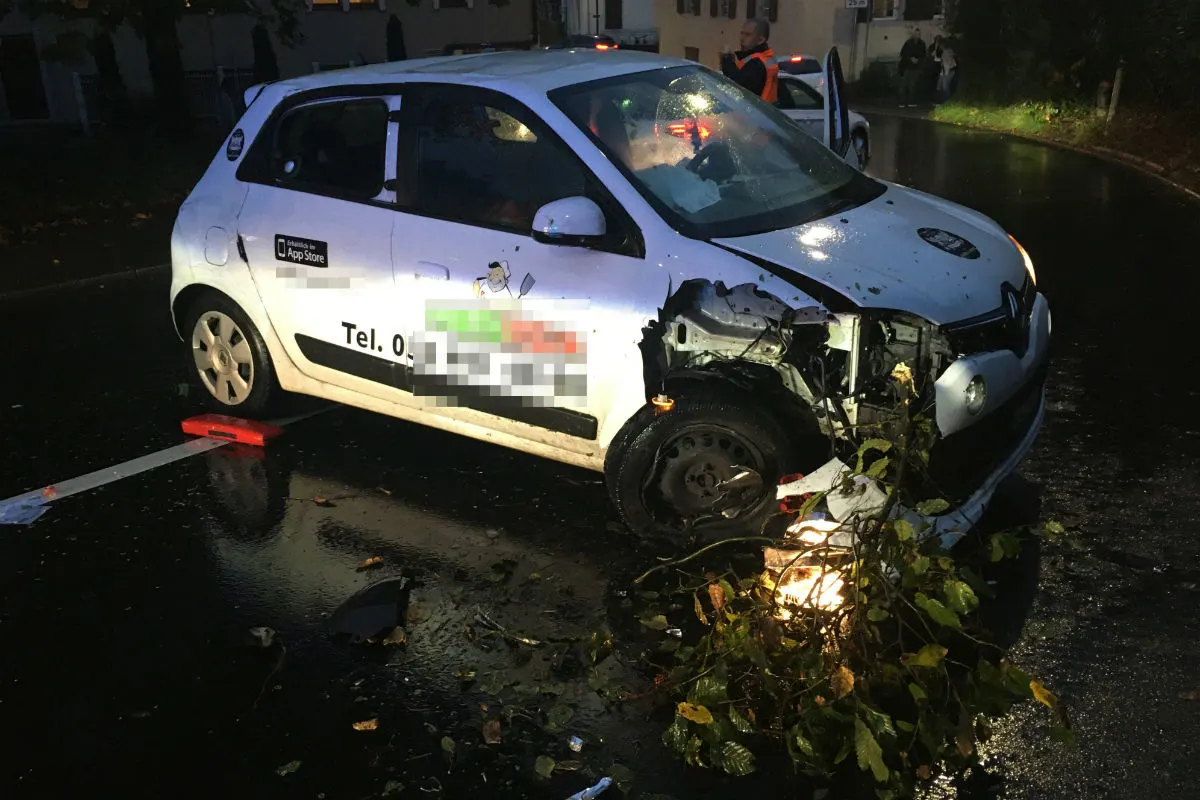 Unfälle Mellingen / Hirschthal AG -  Zu schnell bei Regen