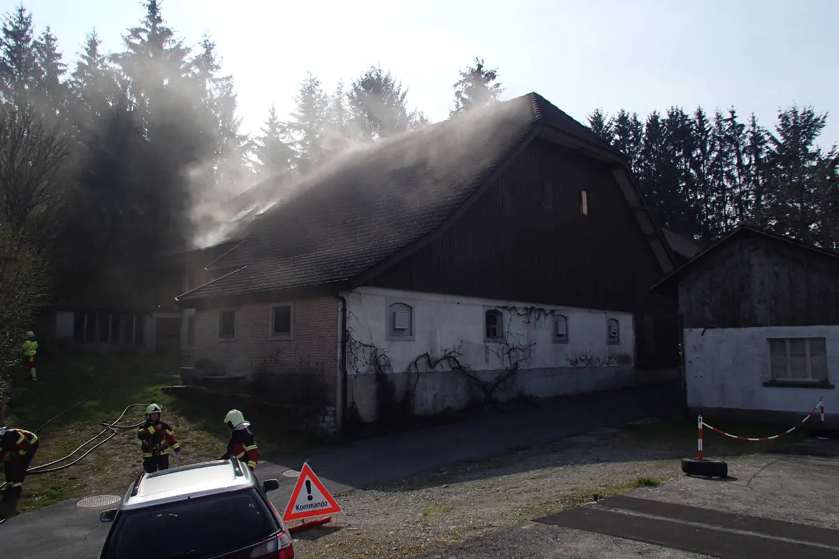 Moosleerau AG - Brand in Einfamilienhaus
