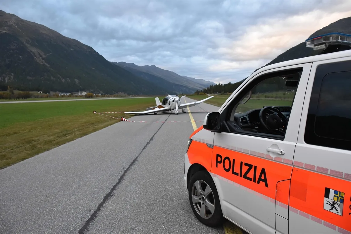 Samedan GR - Unfall eines Kleinflugzeuges 