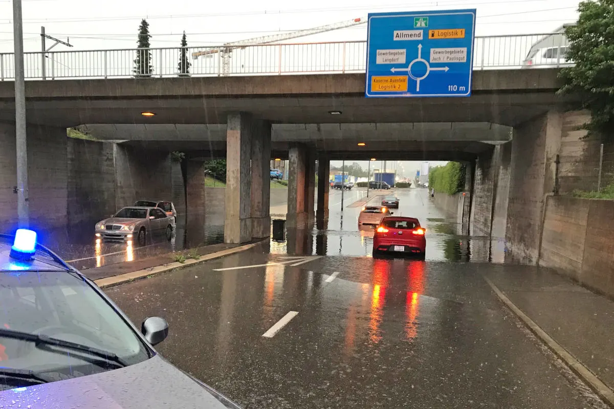 Frauenfeld TG - Überflutete Keller durch Unwetter