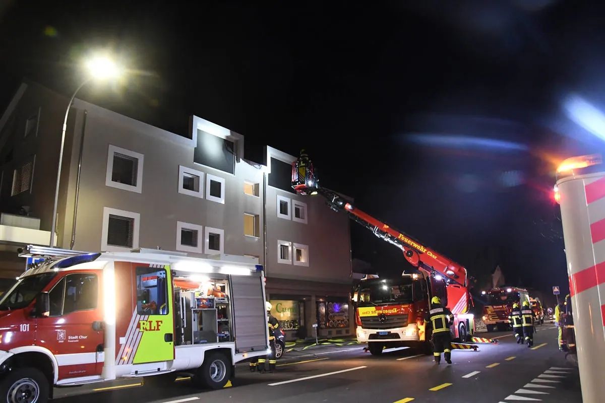 Chur GR - Eine Person bei Wohnungsbrand verletzt