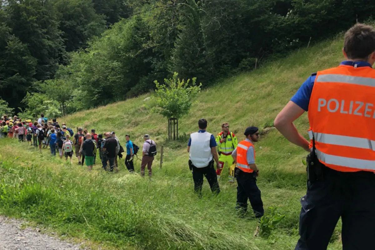 Seelisberg UR - Evakuationsübung auf dem Rütli
