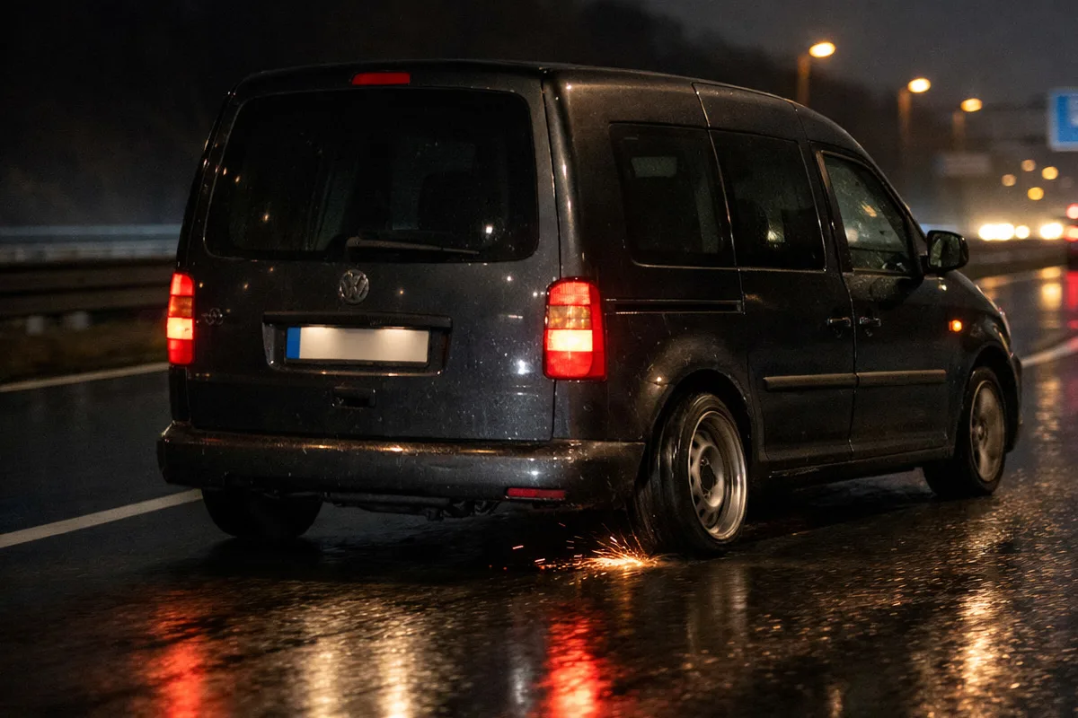 A7 Harsum – Autofahrer auf nur drei Reifen unterwegs