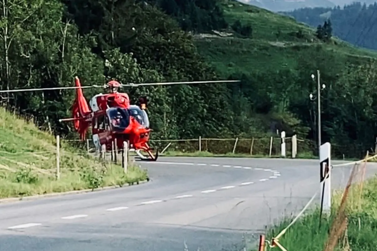 Appenzell - Radrennfahrer verletzt sich bei Unfall