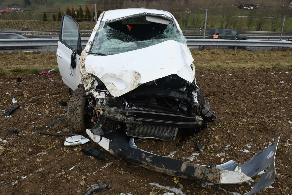 Dagmersellen LU - Heftige Kollision auf der Autobahn 