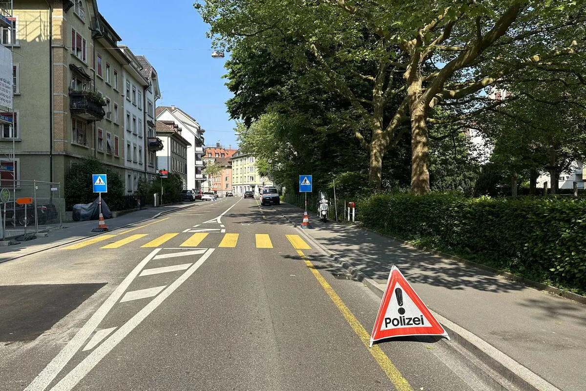 St.Gallen - Motorradfahrer nach Kollision im Spital