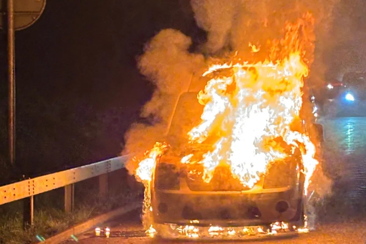 Ebikon LU – Lieferwagen auf A14 vollständig ausgebrannt