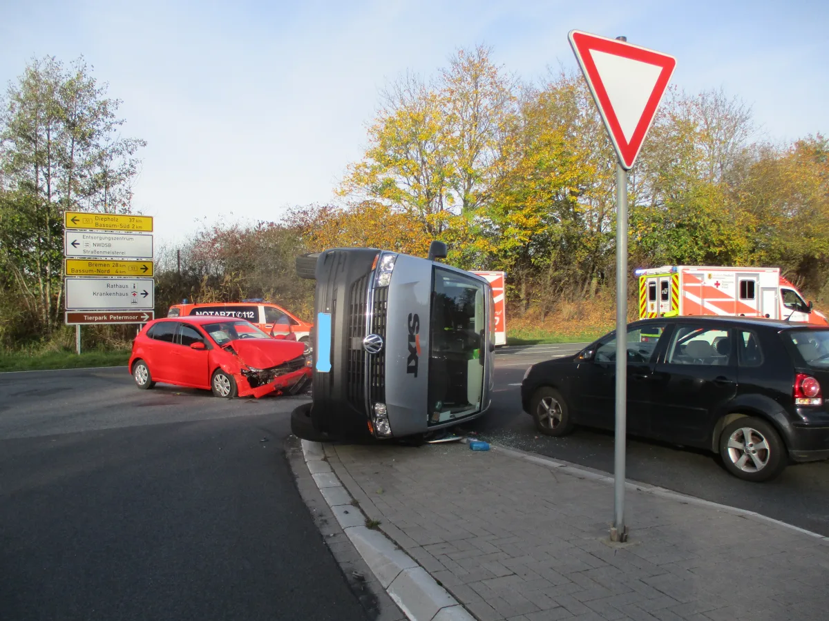 Bassum – Verkehrsunfall mit zwei Verletzten