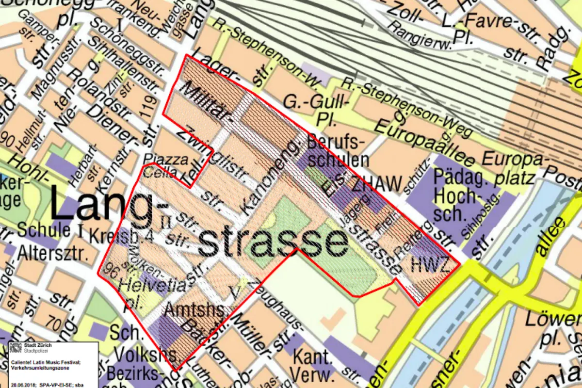 Zürich ZH - Verkehrsvorschriften anlässlich Caliente