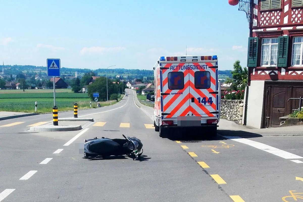 Hefenhofen TG – Rollerfahrerin verletzt