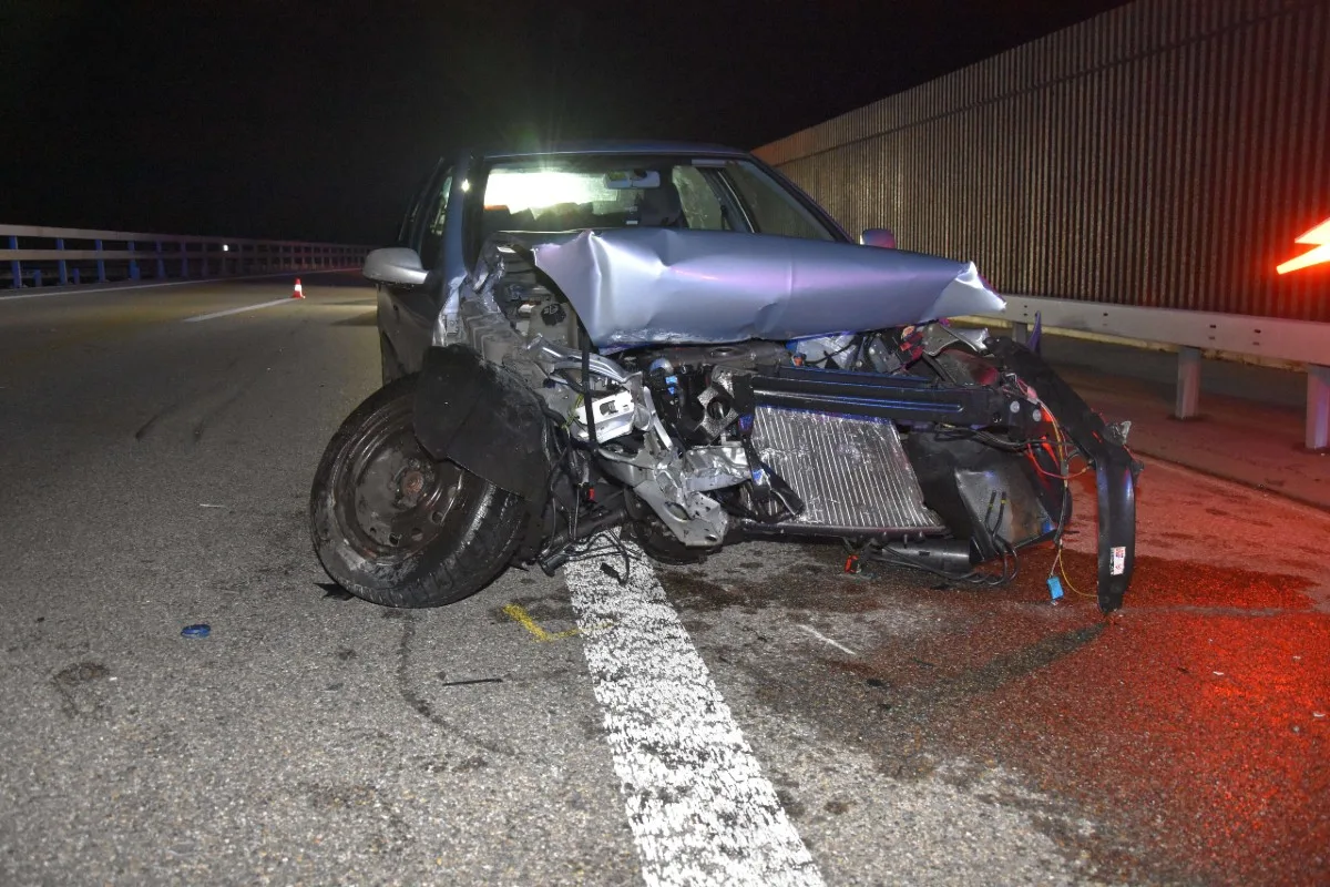  Sargans SG - Junger Autofahrer verursacht Selbstunfall auf Autobahn