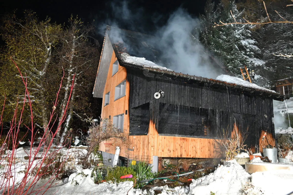 Altstätten SG – Brand eines Einfamilienhaus