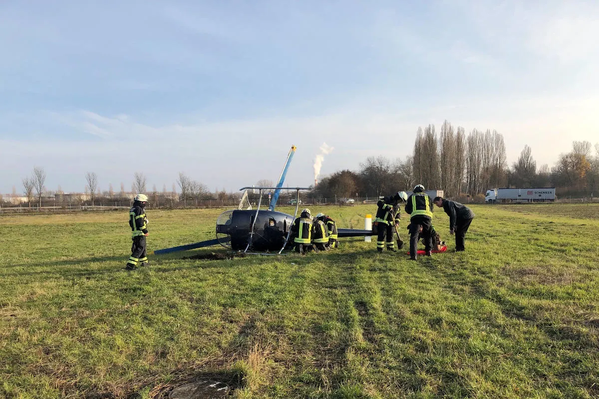 Drama in Speyer – Hubschrauberabsturz auf dem Flugplatz