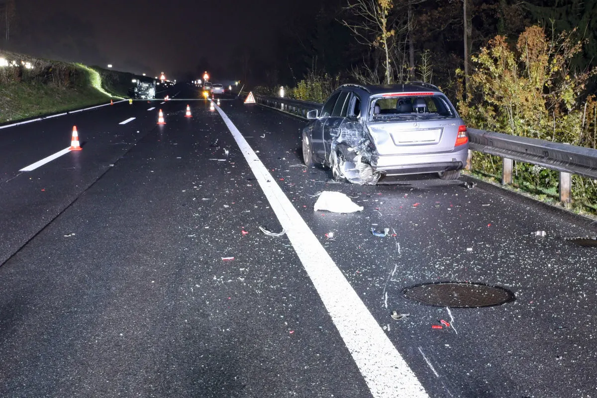 A2/Eich LU - Drei Verletzte bei Unfall