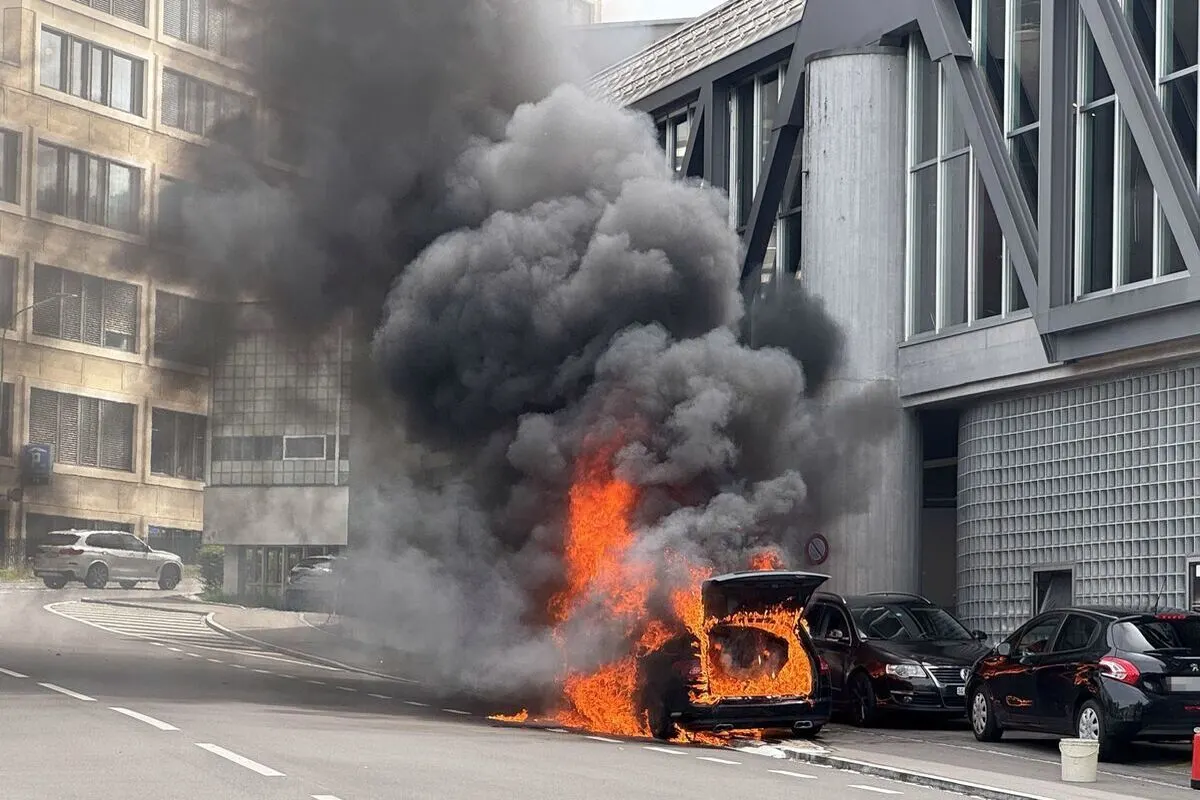 St.Gallen - Auto in Vollbrand