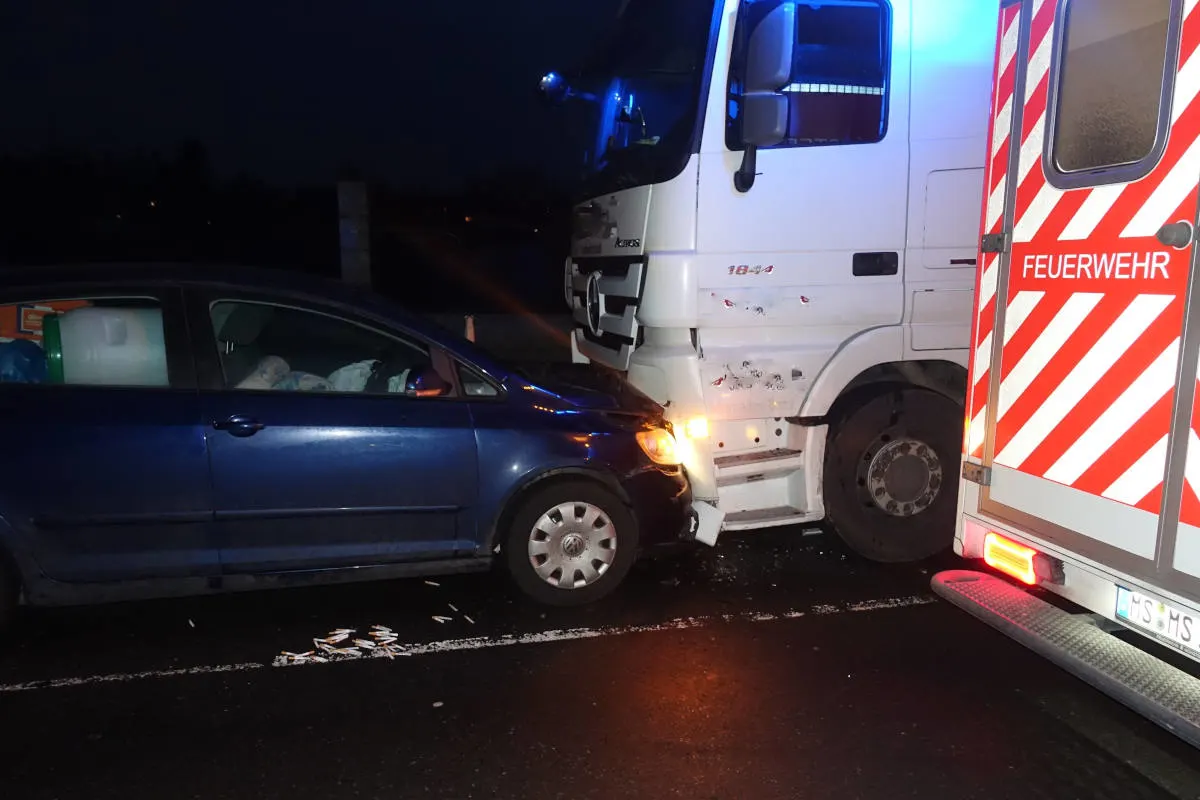 Münster – Frontal gegen 40-Tonner